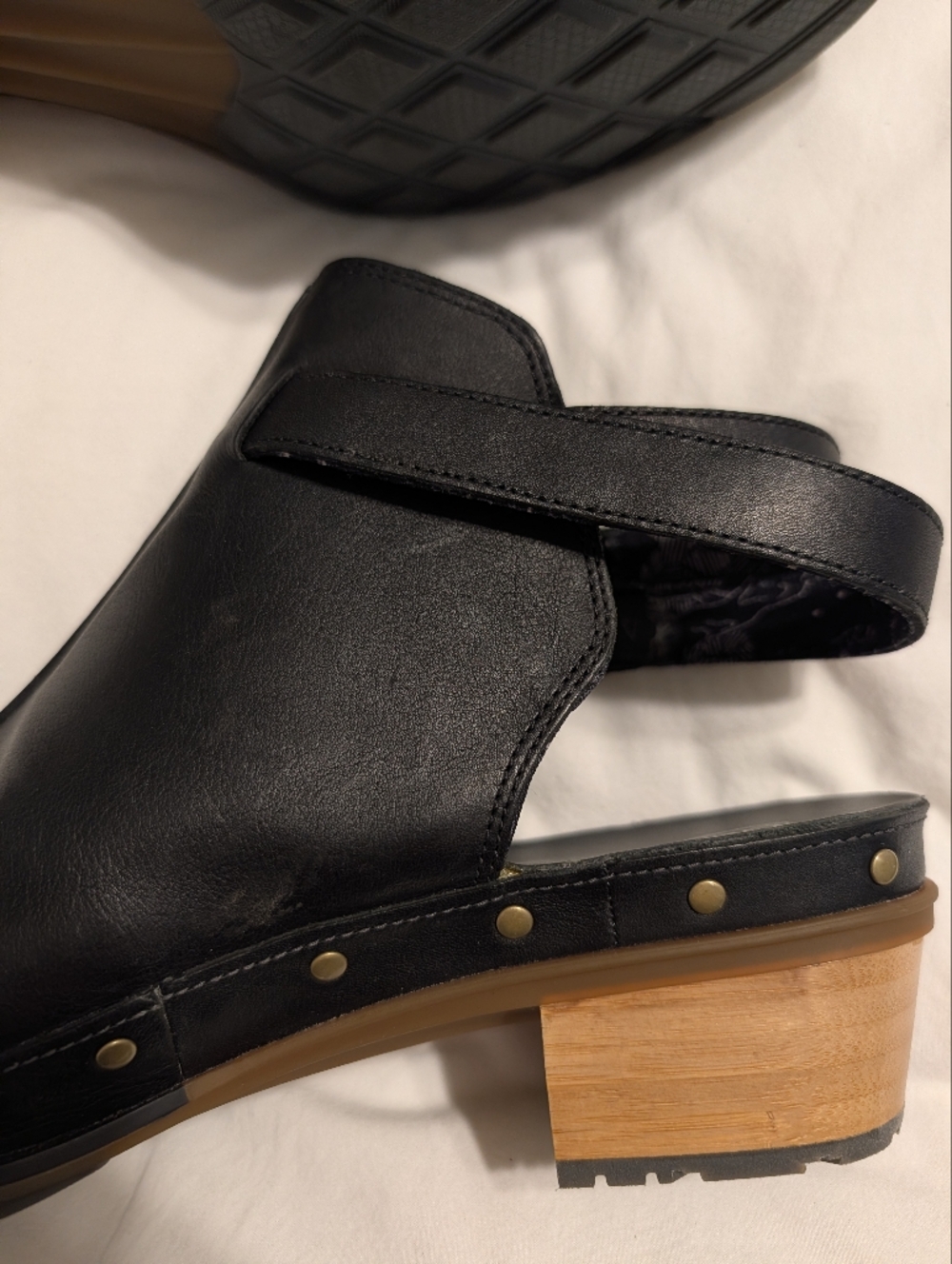 Chaco Cataluna Clog Leather Heeled Mules Size 10 - Picture 5 of 11